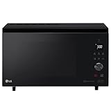 LG MJ3965BPS Forno Microonde Smart Inverter Combinato e Ventilato con Doppio Grill, 39 Litri, 1350 W, Programmi Automatici, 5 Livelli di Potenza, Piatto Microonde Crispy Incluso - Nero Fumè