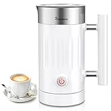 NWOUIIAY Montalatte Elettrico 500W 5 IN 1 Cappuccinatore Elettrico Macchina per Schiuma Automatico Latte Calda/Fredda Montalatte per Cappuccino Macchiato Caffè Latte e Cioccolata Calda