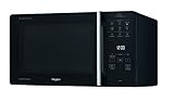 Whirlpool MCP 349 BL Chef Plus Microonde termoventilato combinato, con griglia alta, griglia bassa, piatto Crisp + maniglia, 25 litri, Nero