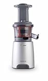 Kenwood JMP601SI PureJuice Estrattore di Succo a Freddo, Centrifuga Slow Juicer con Accessorio Sorbetto, funzione risciacquo, salvagoccia, contenitore raccogli polpa 1,3L, contenitore succo 1L, Silver