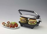 Ariete 1911 Toast&Grill, Piastra Elettrica Antiaderente, 1000 W, Argento Nero, 30.99 X 24 X 8.99 Cm