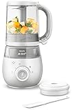 Philips Avent SCF875/02 EasyPappa Standard Plus 4 in 1 Cuocipappa Multifunzione, Cuoci a Vapore, Frulla, Scongela e Riscalda in un Recipiente