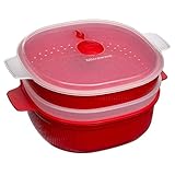 Snips 000704 VAPORIERA per microonde-4 lt, Rosso, 1 Unità (Confezione da 1)