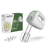 Imetec Crea&Crema Sbattitore Elettrico, Fruste Extralunghe per Impasti Dolci e Panna Montata, Ganci Acciaio Inox per Impastare, 5 Velocità, Funzione Turbo, Design Ergonomico, 500 W