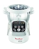 Moulinex HF802AA1 Cuisine Companion Robot da Cucina Multifunzione con 6 Programmi Automatici, 1550 watt, Bianco/Argento