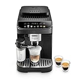 De'Longhi Magnifica Evo Perfetto, Macchina Automatica per Caffè in Chicchi, ECAM292.81.B, Macinacaffè integrato, Pannello Comandi ad Icone Colorate, Sistema LatteCrema, Nero. Nuovo Modello 2022.