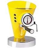 BUGATTI, Diva Evolution, Macchina da Caffè Espresso e Cappuccino, per Caffè macinato in polvere e Cialde, Funzione Vapore Non-Stop, 15 bar, 950 W, Capacità 0.8 Litri, Design Elegante (Giallo)