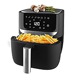 Cecotec Friggitrice ad Aria Senza olio da 5,5 L Cecofry Advance Precision. 1700 W, Dietetica, Finitura in Acciaio inox, Bilancia integrata, Selezione della temperatura, Timer
