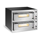 Royal Catering Forno Elettrico Professionale per Pizza Forno per Pizzeria RC-POB44 (2 camere, 8 x Ø 32 cm)