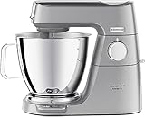 Kenwood Titanium Chef Baker XL KVL85.424SI Impastatrice Planetaria con Bilancia Integrata, Frullatore in vetro e Robot, 2 ciotole da 7L e 5L,Display Digitale+TIMER,8 velocità con una potenza max1200W