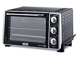 De’Longhi EO20792 Sfornatutto, Forno Elettrico, capacità 20L, 7 funzioni di cottura, Timer, dotato di 3 manopole intuitive, luce interna, dotato di griglia, leccarda e spiedo girarrosto, 1300 watt