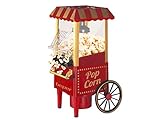 BEPER Macchina per Popcorn, Popcorn in 3 Minuti, No Grassi, Circolazione di Aria Calda, Senza Olio Potenza 1200 W, Rosso/ Oro