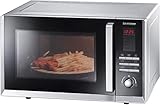 Severin MW 9675 Microonde, Forno Ventilato e Grill, Argento/Nero