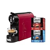 Bialetti Gioia, Macchina Caffè Espresso per Capsule in Alluminio, Incluse 32 Capsule, Supercompatta, Serbatoio 500 ml, 1200W, Rosso