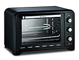 Moulinex OX4858 Optimo Forno Elettrico Ventilato 39 Litri, Potenza 2000 W, Max 240°C, Forno per Pizza, Carne, Pesce, Dolci, Fornetto Elettrico con Girarrosto, 7 Modalità di Cottura, Timer, 4 Accessori