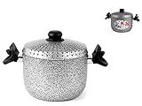 Home Salt N'Pepper Pastaiola in Alluminio, con Coperchio, Rivestimento Antiaderente, 20 cm