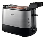 Philips HD2639/90 Viva Collection Tostapane con Lati in Metallo e Pinza per Sandwich, 650 W