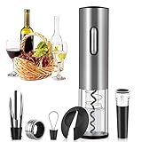 Rovtop Cavatappi Elettrico, Apribottiglie Elettrico, con Cavo di Ricarica, Taglierina Foglia di Stagno, Tappi Vino, Tappo Champagne, Anello Vino Invertito - Regalo per Gli Amanti del Vino