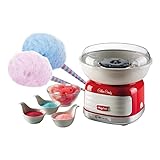 Ariete 2971/1 Cotton Candy - Macchina per lo zucchero filato, Adatto per zucchero semolato e caramelle dure, 450W, Coni in dotazione, Rosso