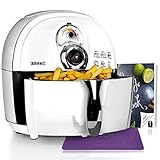 Duronic AF1 /W Friggitrice ad Aria 1500 W – Friggitrice senza olio – Robot da cucina multifunzionale per friggere con libro di ricette - Ideale per friggere, grigliare, arrostire e cottura al forno