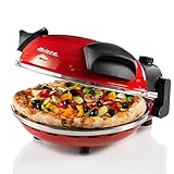 Ariete 909 Pizza 4' Minuti, Forno per pizza, 1200 W, 5 livelli di cottura, Temperatura Max 400°C, Rosso