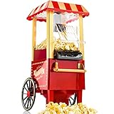Macchina per popcorn Gadgy ad aria calda - Macchina per popcorn retrò - Popcorn senza grassi e senza olio - Snack sano - Macchina per popcorn rossa