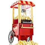 Macchina per popcorn Gadgy ad aria calda - Macchina per popcorn retrò - Popcorn senza grassi e senza olio - Snack sano - Macchina per popcorn rossa