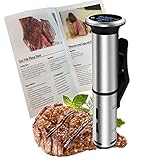 YYNN Sous Vide Garer, Stick circolatore termico a immersione con controllo preciso della temperatura e del tempo, in acciaio inossidabile e interfaccia digitale, con ricettario, temperatura e timer