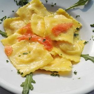 Tortelli con trota